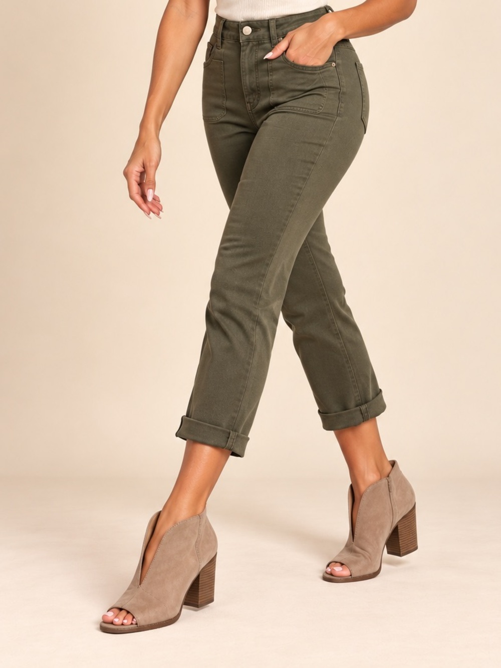 Lucky Brand Taupe Suede Peep Toe Ankle Booties 8.5M
